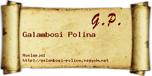 Galambosi Polina névjegykártya